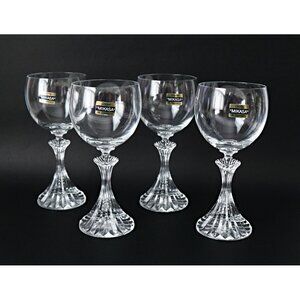 4 Vintage Mikasa Crystal THE RITZ Wine Glasses Cocktail Stemware Barware